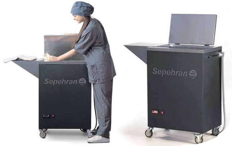 alt="دستگاه هات پک بیمارستانی سپهران (Hot Pack Unit) برای گرم نگه داشتن پکهای استریل"