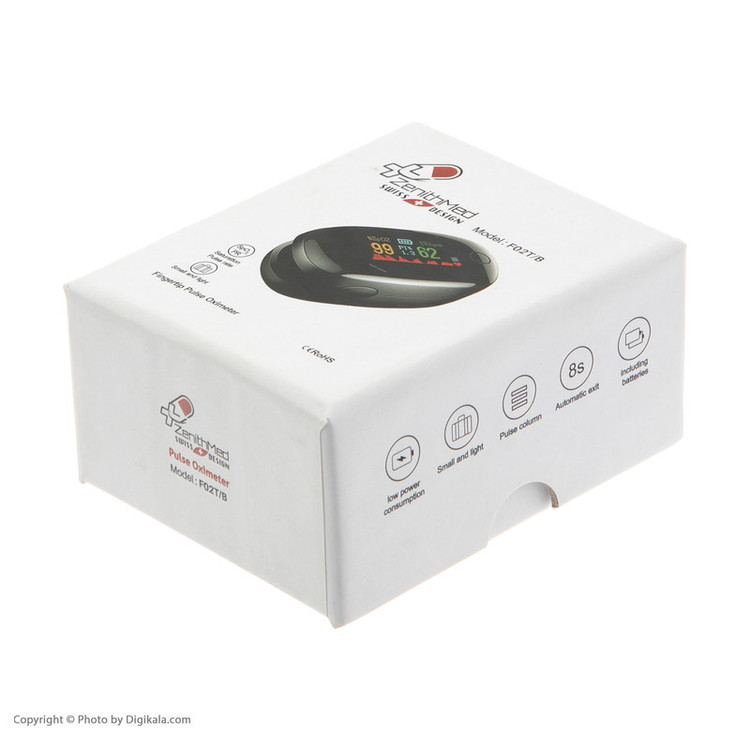 پالس اکسیمتر زنیتمد F02T/B - بستهبندی محصول
